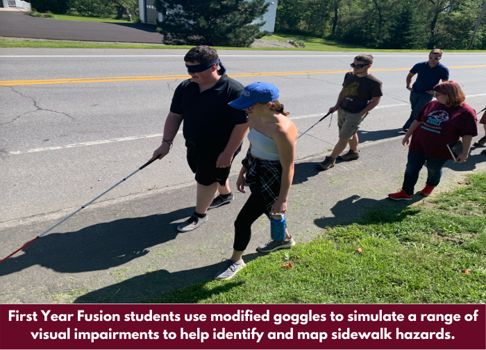 Using Modified Googles to Map Sidewalk Hazards