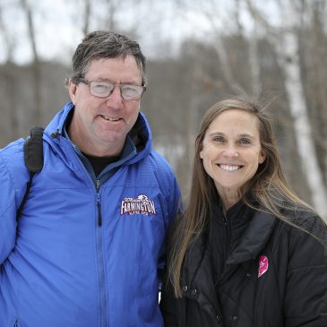 James Hoisington, coordinator of UMF Alpine Operations, and Gina Oswald, UMF assistant professor of rehabilitation services
