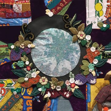 Detail from El Trabajador de la Verdura-The Veggie Picker by Leila Hernandez