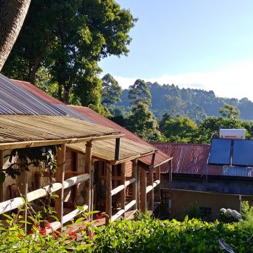 Sustainable lodging in Mbahe, Tanzania, where UMF travel course participants stayed.