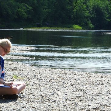 Young writer inspired by nature during previous UMF Longfellow Writers Workshop